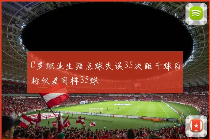 C罗职业生涯点球失误35次距千球目标仅差同样35球